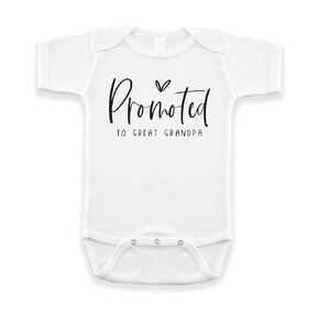 Pregnancy Announcement Gift for Great Grandpa | Promoted to Great Grandpa Infant Bodysuit | Surprise New Baby Announce for Family (0-3 month, Natural)