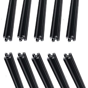 CNCYEAH Aluminum Profile Extrusion 2020 800m 10PCS V Slot Black European Standard Anodized CNC Aluminum Profile 10 Sets connectors 50PCS Nuts 1PC Spanner for DIY 3D Printer