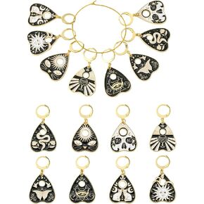 Stiesy الخياطة موضوع الكروشيه غرزة علامة 6 أنماط الفضة التبتية القابلة للإزالة الكروشيه غرزة علامة السحر للحياكة النسيج الخياطة اكسسوارات المجوهرات المصنوعة يدويا in Kuwait