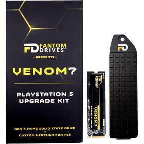 Fantom Drives VENOM7, 1TB Internal SSD NVMe Gen 4 M.2 2280 Slim Profile for Compatibility with Desktop, Laptops, and PS5 - Up to 7300MB/s - 3D NAND TLC (VM7X10)