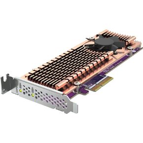 QNAP QM2-2P-344A Dual M.2 PCIe SSD Expansion Card, Supports up to Two M.2 2280/22110 Form Factor M.2 PCIe (Gen3 x4) SSDs, PCIe Gen3 x4 Host Interface, Low-Profile Bracket pre-Loaded, 2 x SSD