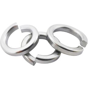M8 Split Lock Washer,120PCS 304 Stainless Steel(18-8) Spring Lock Washers for Bolts Nuts and Screws,Silver