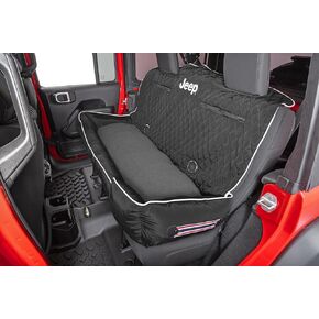 PetBed2GO Black, Large - Jeep Letters Pet Bed Cushion & Car Seat Cover, 52x20x7, 6lbs