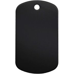 ABBECIAO 25 Pack Military Dog Tags Anodized Aluminum Blank Metal ID Name Tags for Laser Engraving Black