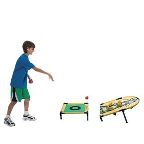 S&S Worldwide Rebound Skii Ball Game. Arcade Style Action in a Portable Game for Kids and Adults. Bounce Balls on Spring Pad into 20" x 30" Scoring Target. Includes Bounce Pad, Target, and 6 Balls.