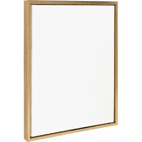 Kate and Laurel Sylvie Blank Framed Canvas Wall Art, 18x24 Bright Gold, Modern Empty Canvas for Paint-Your-Own Art, Premium Canvas Already Framed