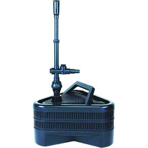 Lifegard Aquatics ALL-IN-ONE Pond Filter System with Quiet One – Double Capacity – For Cleaning 1500 Gallons Pond – Includes 758 GPH Pump, Fountain Heads, Ultraviolet Sterilizer, Mechanical Filtration