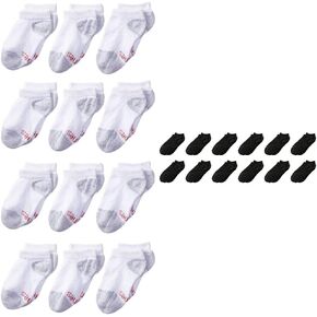 Hanes Boys' 12-Pack EZ Sort Comfort Toe Seam No Show Socks