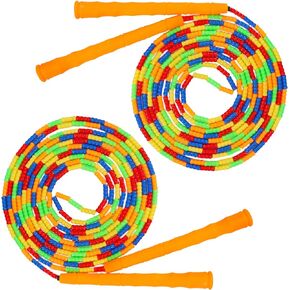Supertrip Double Dutch Jump Rope Soft Beaded Jump Rope Long Jump Rope 16 FT, Jump Ropes For Women Adult Kids Adjustable Skipping Rope Long Enough for 4-5 Jumpers