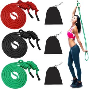 3 قطع من حبال التدفق الموزونة حبل التمرين المزدوج جديلة تدريب اللياقة البدنية حبال القفز بطول قابل للتعديل مع حقيبة تخزين للرجال والنساء حبال التمارين للمنزل وصالة الألعاب الرياضية الداخلية والخارجية بطول 9 أقدام in Kuwait