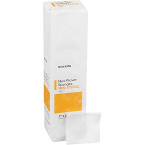 McKesson Non-Woven Sponges, 4-Ply Non-Sterile, Polyester / Rayon Blend, 2 in x 2 in, 200 Per Pack, 20 Packs, 4000 Total