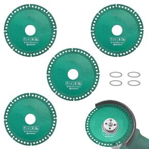 Indestructible Disc for Grinder, HONSNKS 4 Pack 4 Inch Upgraded Cutting Disc, Diamond Cutting Wheels Suitable for Smooth Cutting, Chamfering, Grinding Materials