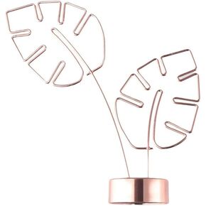 Palm Leaves Picture Holder Card Photo Clips Holder Desk Stand for Memo Paper Note Photo Wedding Card Display