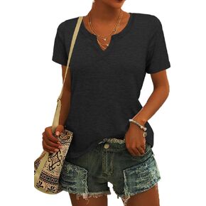 Womens Tops Short Sleeve T Shirts for Women Spring Summer Fashion Clothes Casual V Neck Blouses