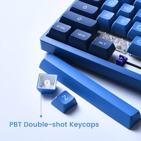 Akko Mechanical Gaming Keyboard, 3098B Hot-swappable RGB Mechanical Keyboard Ocean Star with 2.4G Wireless/Bluetooth/Wired Connectivity for Mac/Win with ASA Profile PBT Keycaps in Saudi Arabia