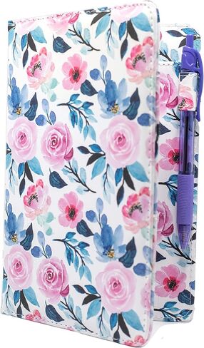 Industry Night Server Books Water Color Flowers | Cute Floral Roses 5x8 Waitress Wallet | Order Pad Holder in Saudi Arabia