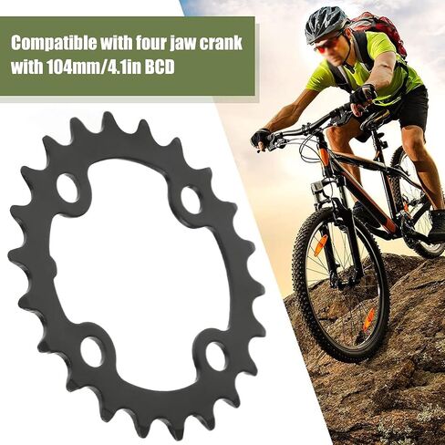 سلسلة دراجات RiToEasysports 22T، فولاذ كربوني مضاد للتشوه 8 9 10 حلقات سلسلة سرعة عجلة سلسلة 64 مم BCD in Kuwait