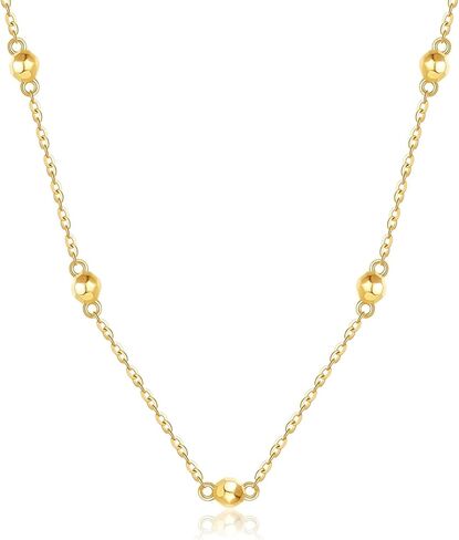 قلادة من الذهب الحقيقي عيار 14 قيراط/الأحجار الكريمة للنساء والفتيات in Kuwait