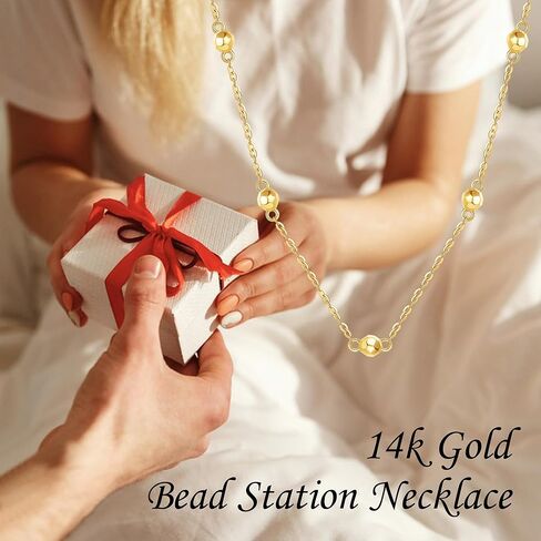 قلادة من الذهب الحقيقي عيار 14 قيراط/الأحجار الكريمة للنساء والفتيات in Kuwait