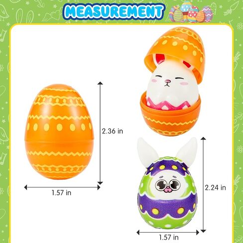 24 Pack Easter Eggs with Toys Inside, Easter Egg Fillers with Easter Squishy Toys, Easter Basket Stuffers, Easter Party Favors Assorted Toys, Easter Egg Hunt, Easter Gift Classroom Prize Supplies in Saudi Arabia