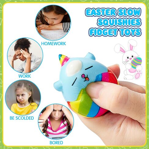 24 Pack Easter Eggs with Toys Inside, Easter Egg Fillers with Easter Squishy Toys, Easter Basket Stuffers, Easter Party Favors Assorted Toys, Easter Egg Hunt, Easter Gift Classroom Prize Supplies in Saudi Arabia