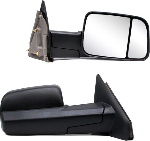 زجاج بديل لمرآة السحب السفلية مناسب لـ 1994-2009 Dodge Ram 1500 2500 3500 4000 4500 5500 700 Van Pickup Truck Driver الجانب الأيسر LH مسطح، بما في ذلك الوسائد اللاصقة in Saudi Arabia