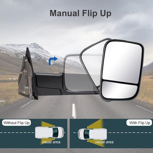 زجاج بديل لمرآة السحب السفلية مناسب لـ 1994-2009 Dodge Ram 1500 2500 3500 4000 4500 5500 700 Van Pickup Truck Driver الجانب الأيسر LH مسطح، بما في ذلك الوسائد اللاصقة in Saudi Arabia