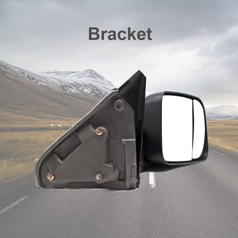 زجاج بديل لمرآة السحب السفلية مناسب لـ 1994-2009 Dodge Ram 1500 2500 3500 4000 4500 5500 700 Van Pickup Truck Driver الجانب الأيسر LH مسطح، بما في ذلك الوسائد اللاصقة in Saudi Arabia