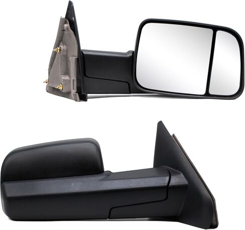 زجاج بديل لمرآة السحب السفلية مناسب لـ 1994-2009 Dodge Ram 1500 2500 3500 4000 4500 5500 700 Van Pickup Truck Driver الجانب الأيسر LH مسطح، بما في ذلك الوسائد اللاصقة in Saudi Arabia