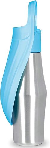 Dog Water Bottle, 27oz(750ml) Large Portable Dog Water Bottle, Dog Travel Water Bottle, Dog Water Bottle Dispenser, Stainless Steel Pet Travel Cup Outdoor Dog Water Bowl Bottle (Light Blue) in Kuwait