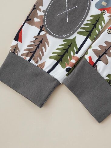 BULINGNA 2Pcs Baby Boy Summer Outfit Short Sleeve T-shirt Tops Long Pants Happy Camper Clothes in Saudi Arabia