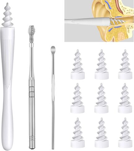 3 in 1 Ear Wax Removal Tool, 2024 Q-Grips Ear Wax Removal Reusable and Washable Replacement Soft Silicone Tips for Cleaner Earwax, Ear Wax Removal Kit Contains 3 Types of Ear Cleaner Tools in Saudi Arabia