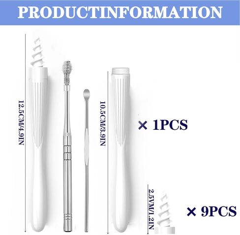 3 in 1 Ear Wax Removal Tool, 2024 Q-Grips Ear Wax Removal Reusable and Washable Replacement Soft Silicone Tips for Cleaner Earwax, Ear Wax Removal Kit Contains 3 Types of Ear Cleaner Tools in Saudi Arabia