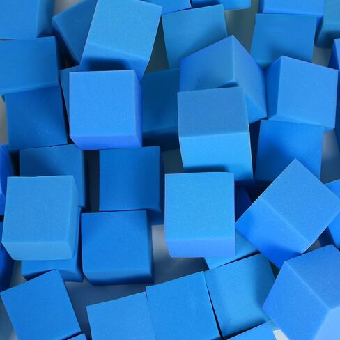 مكعبات الحفرة الإسفنجية - 36 قطعة من المكعبات الإسفنجية لحفر الكرات الإسفنجية، والجمباز، ودورات الجري الحر والباركور، وحدائق التزلج، وبي إم إكس، وساحات الترامبولين - أزرق داكن (5 بوصة × 5 بوصة × 5 بوصة) in Kuwait