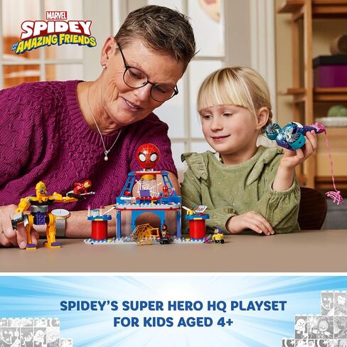 LEGO Marvel Team Spidey Web Spinner Headquarters, Marvel Toy for Fans of Disney+ Spidey and His Amazing Friends, Battle Vehicle for Kids with Iron Man Toy, Spider-Man Toy for 4-6 Year Olds, 10794 in Saudi Arabia