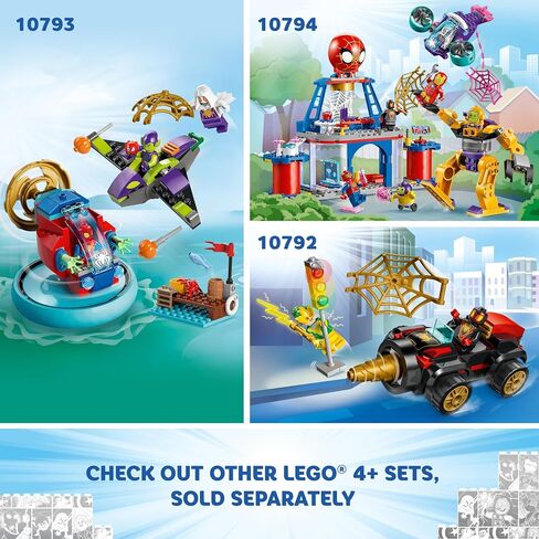 LEGO Marvel Team Spidey Web Spinner Headquarters, Marvel Toy for Fans of Disney+ Spidey and His Amazing Friends, Battle Vehicle for Kids with Iron Man Toy, Spider-Man Toy for 4-6 Year Olds, 10794 in Saudi Arabia