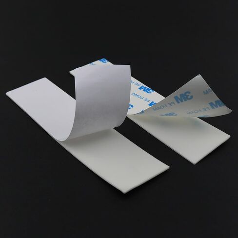 10PCS 15CM/5.9Inch Rectangular Cut Out Replacement Self Adhesive Strip White Double Sided Foam Adhesive Suitable for Fixing Wood Metal Glass and Paper in Saudi Arabia