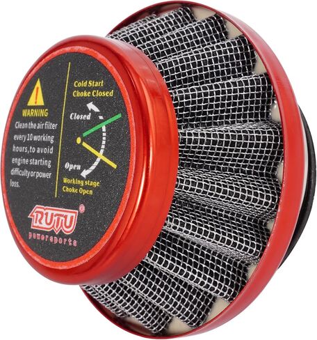 44mm Motorcycle Air Filter For 2 Stroke Dirt Bike 43cc 47cc 49cc 150cc 200cc 250cc GY6 Engines Mini Motor ATV Scooter Go Kart Quad Moped Baja,Universal Mini Bike Filter Red (black) in Saudi Arabia