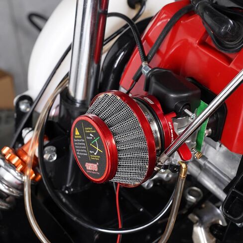 44mm Motorcycle Air Filter For 2 Stroke Dirt Bike 43cc 47cc 49cc 150cc 200cc 250cc GY6 Engines Mini Motor ATV Scooter Go Kart Quad Moped Baja,Universal Mini Bike Filter Red (black) in Saudi Arabia