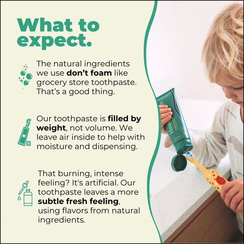 Happy Tooth Natural Hydroxyapatite Toothpaste - Fluoride Free, SLS Free - Whitening for Sensitive Teeth - Natural Ingredients - Dentist Formulated & Recommended - Adults & Kids - Fresh Mint 4 oz in Saudi Arabia