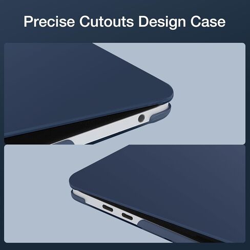 MOSISO Compatible with MacBook Pro 13 inch Case M2 2024-2016 A2338 M1 A2251 A2289 A2159 A1989 A1708 A1706, Ultra-Thin Natural Original Color Case Plastic Hard Shell&Keyboard Cover, Midnight Blue in Saudi Arabia