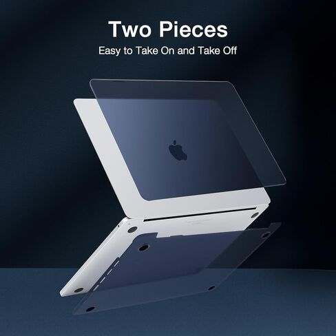 MOSISO Compatible with MacBook Pro 13 inch Case M2 2024-2016 A2338 M1 A2251 A2289 A2159 A1989 A1708 A1706, Ultra-Thin Natural Original Color Case Plastic Hard Shell&Keyboard Cover, Midnight Blue in Saudi Arabia