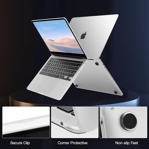 MOSISO Compatible with MacBook Pro 13 inch Case M2 2024-2016 A2338 M1 A2251 A2289 A2159 A1989 A1708 A1706, Ultra-Thin Natural Original Color Case Plastic Hard Shell&Keyboard Cover, Midnight Blue in Saudi Arabia