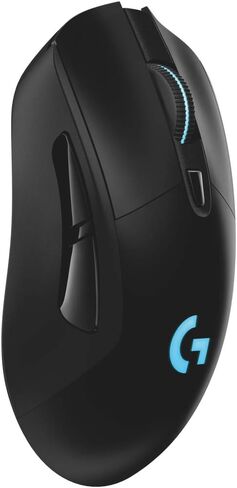 ماوس الألعاب اللاسلكي Logitech G703 Lightspeed Pro-Grade، 16,000 نقطة في البوصة، RGB، أوزان قابلة للتعديل، 6 أزرار قابلة للبرمجة، ذاكرة على اللوحة، عمر بطارية طويل، جهاز الكمبيوتر/Mac - أسود (تغليف ألماني) in Kuwait