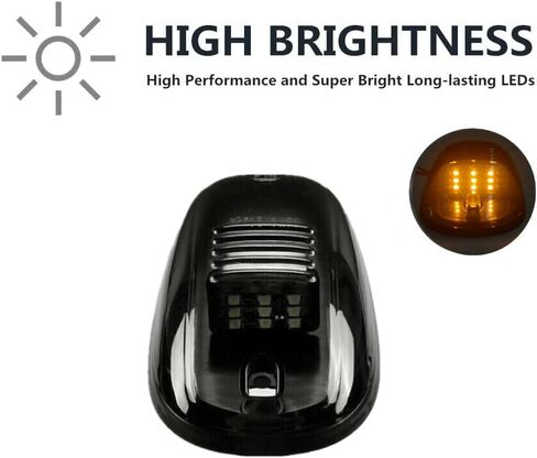 5 × أضواء سقف الكابينة عدسة دخان بيضاء LED متوافقة مع 2003-2019 دودج رام 1500 2500 3500 4500 5500 شاحنات بيك اب مع حزمة الأسلاك، مصابيح تشغيل واضحة للعلامات العلوية، مجموعات إضاءة الملحقات in Kuwait