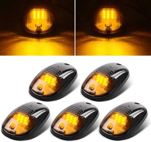 5 × أضواء سقف الكابينة عدسة دخان بيضاء LED متوافقة مع 2003-2019 دودج رام 1500 2500 3500 4500 5500 شاحنات بيك اب مع حزمة الأسلاك، مصابيح تشغيل واضحة للعلامات العلوية، مجموعات إضاءة الملحقات in Kuwait