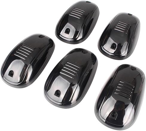 5 × أضواء سقف الكابينة عدسة دخان بيضاء LED متوافقة مع 2003-2019 دودج رام 1500 2500 3500 4500 5500 شاحنات بيك اب مع حزمة الأسلاك، مصابيح تشغيل واضحة للعلامات العلوية، مجموعات إضاءة الملحقات in Kuwait