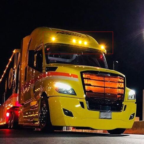 Xotic Tech 5 قطع من مصابيح LED لسقف السيارة العلوي ومصابيح LED بديلة مباشرة، متوافقة مع Freightliner Cascadia 2008-2021 (عدسة مدخنة العنبر 6-SMD) in Kuwait
