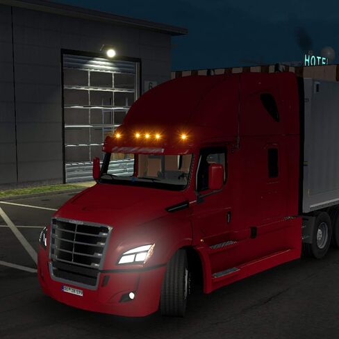 Xotic Tech 5 قطع من مصابيح LED لسقف السيارة العلوي ومصابيح LED بديلة مباشرة، متوافقة مع Freightliner Cascadia 2008-2021 (عدسة مدخنة العنبر 6-SMD) in Kuwait