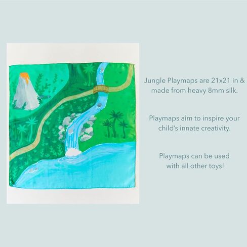 Sarah's Silks Mini Playmap | Jungle | 21" x 21" Silk in Kuwait